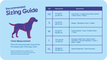 Halti Walking Comfy Harness size guide