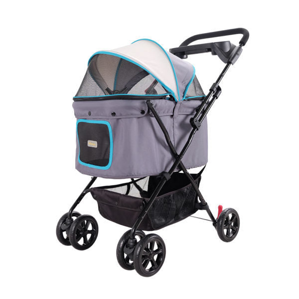 IBIYAYA® Foldable Pet Buggy in Simple Grey