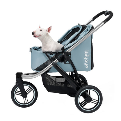 IBIYAYA® The Beast Pet Jogging Stroller in Flash Grey with small dog