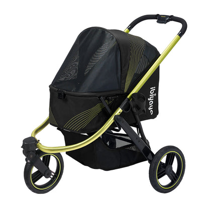 IBIYAYA The Beast Pet Jogging Stroller in jet black - side view