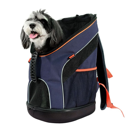 IBIYAYA® - Ultralight Pro Pet Backpack in Blue with dog sitting up