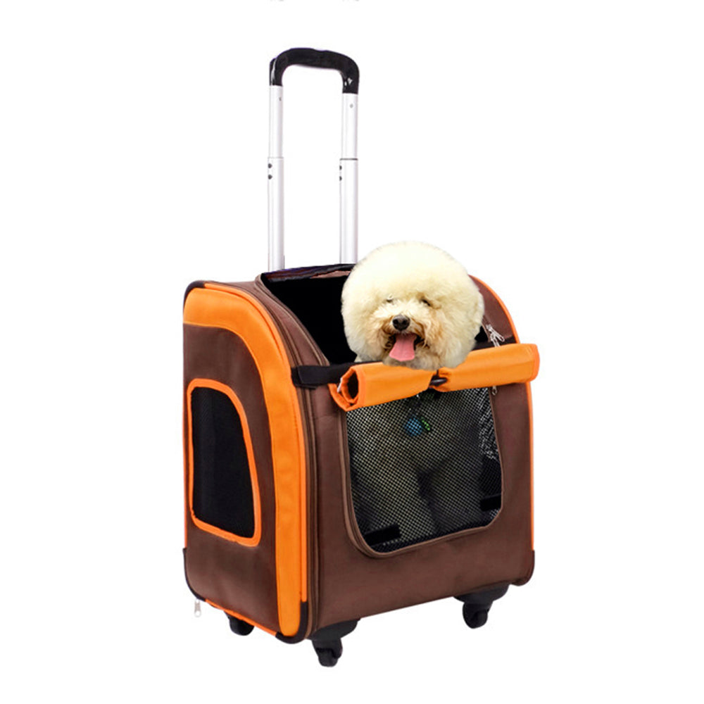 IBIYAYA Liso Parallel Transport Pet Trolley with Bichon Frise