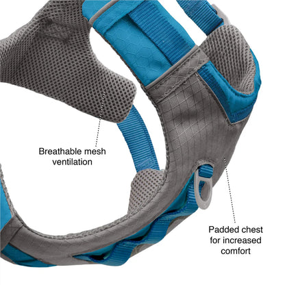 KURGO® Journey Air Dog Harness featuring breathable mesh ventilation and padded chest for increased comfort