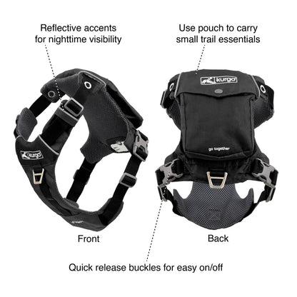 Kurgo Stash n Dash Harness front and back views