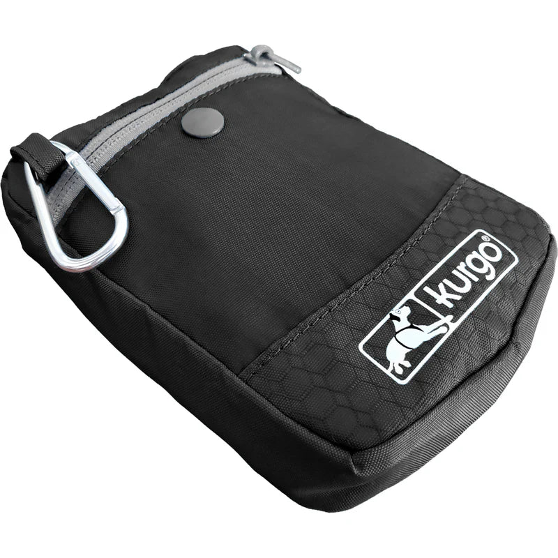 KURGO® Stash n’ Dash Harness storage pouch with carabiner attachment