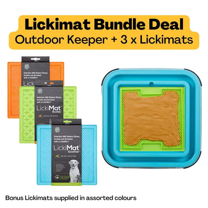 LICKIMAT Bundle Deal (Outdoor Keeper + 3 x Lickimats)