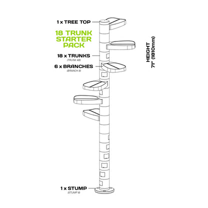 MONKEE TREE® The Scalable Cat Tree 18 Trunk Starter Pack