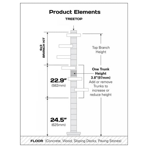 MONKEE TREE® The Scalable Cat Tree product elements