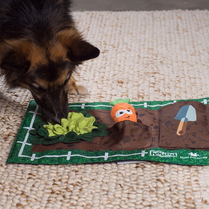 Nina Ottosson Activity Matz Garden Game with German Shepherd Dog