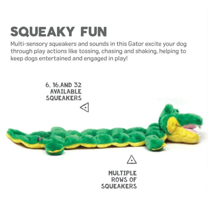 OUTWARD HOUND® – Squeaker Matz Plush Toy, Gator XL