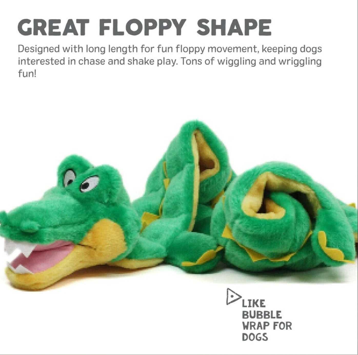 OUTWARD HOUND® Squeaker Matz Plush Toy, Gator XL - More Than Petz