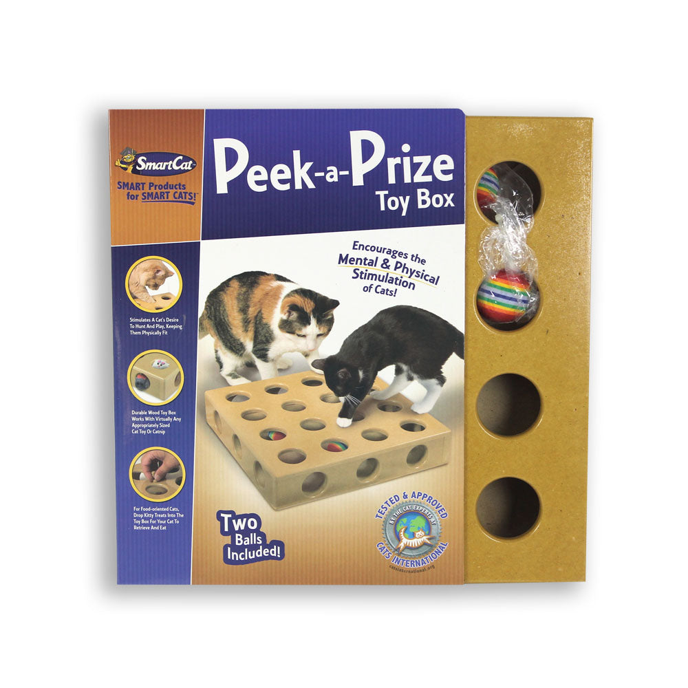 SMARTCAT® Peek-a-Prize Wooden Toy Box