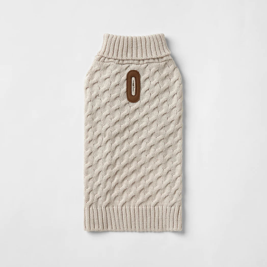 SNOOZA Wear RPET Knit Polo in Oatmeal