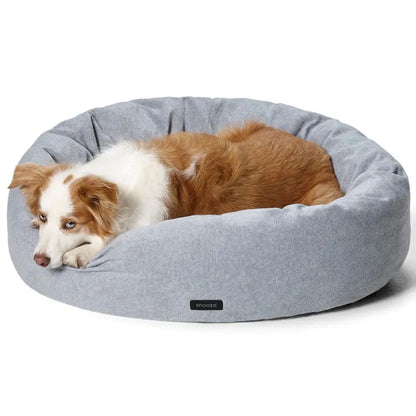 SNOOZA Self Warming Polar Fleece Cuddler in Glacier featuring a Border Collie