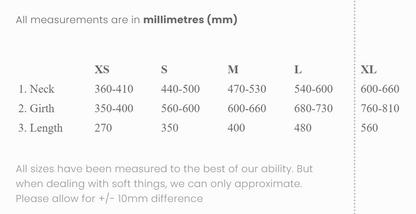 Snooza Wear measurements 