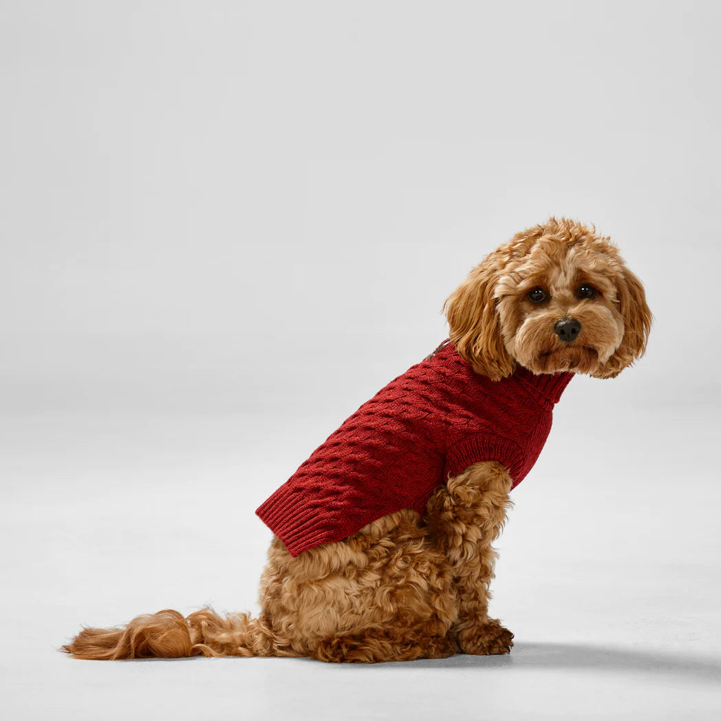 SNOOZA Wear RPET Knit Polo in Red