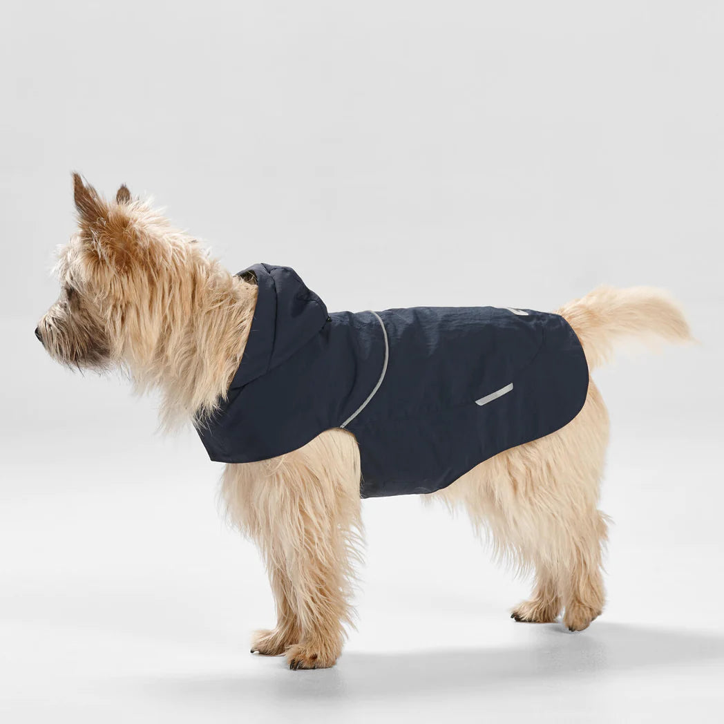 Snooza Wear Ripstop Dog Raincoat with Hood in Navy