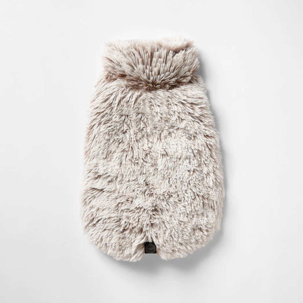 SNOOZA Wear Shag Faux Fur Dog Coat in Mink