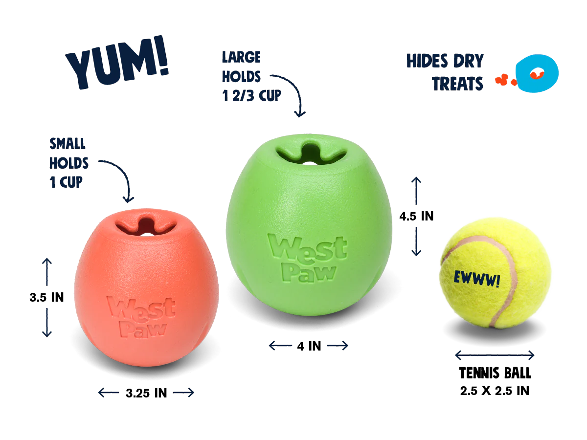 WEST PAW RUMBL® Treat Dispensing Dog Toy