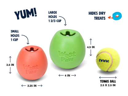 WEST PAW RUMBL® Treat Dispensing Dog Toy